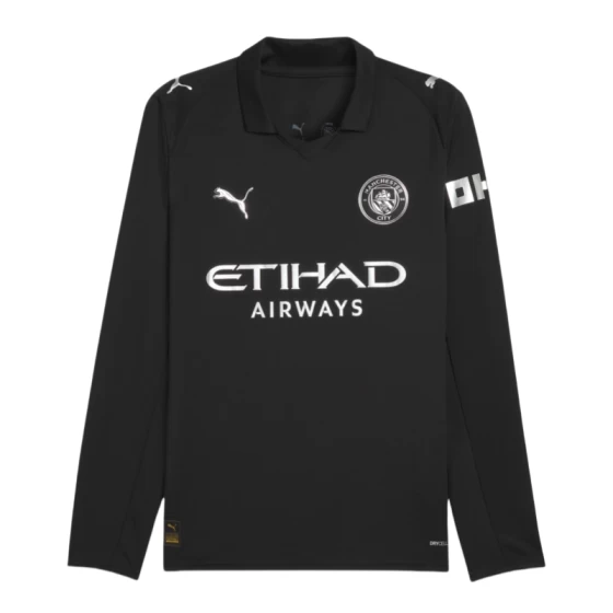 2025-26 Manchester City Away Long Sleeve Football Shirt  Fan Version