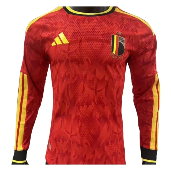 2026 Belgium World Cup Home Long Sleeve Football jersey Player version