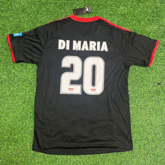 Angel di Maria #20 – Benfica 20092010 Away Black Retro Kit Jersey Trikot Maillot Soccer Shirt