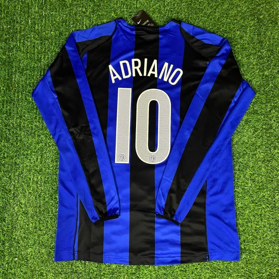 Adriano – Inter Milan 200506 Retro Kit Jersey –  Trikot  Maillot Soccer Shirt