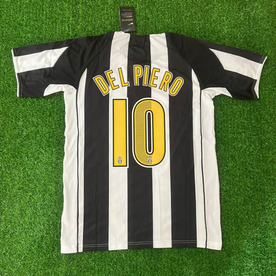 Alessandro Del Piero Juventus 2004-05 White & Black Retro Jersey  Kit  Trikot  Maillot Soccer Shirt
