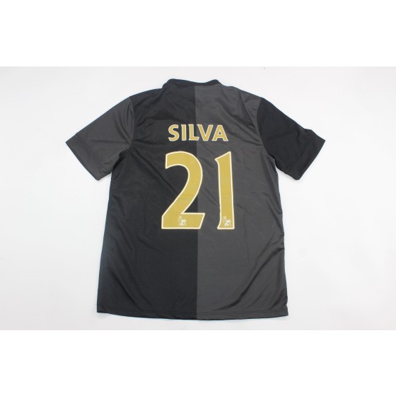 David Silva Manchester City 2013-2014 Retro Kit Jersey Trikot Maglia Soccer Shirt