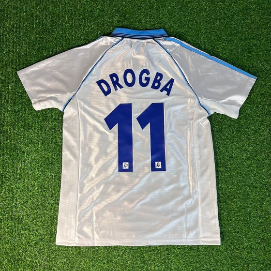 Didier Drogba Olympique Marseille Retro Jersey Kit Maillot Soccer Shirt
