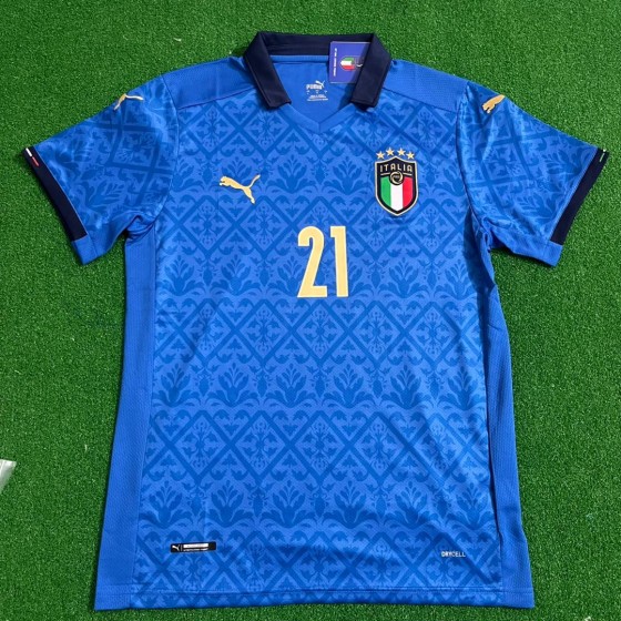 Andrea Pirlo 21 – Italy EURO 2020 Final Retro Soccer Jersey –  Trikot  Maillot Soccer Shirt