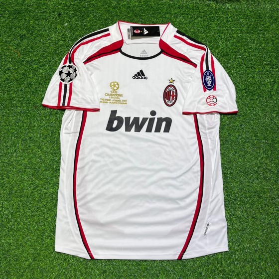 Filippo Inzaghi Milan 2007 Final White Retro Soccer Jersey Trikot Soccer Shirt