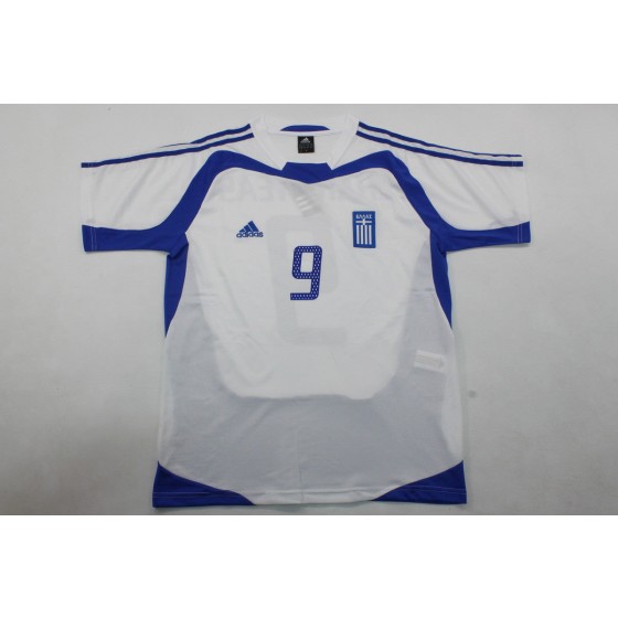 Angelos Charisteas Greece EURO 2004 Final White Retro Home Kit Jersey Soccer Shirt