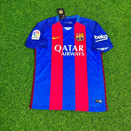 Arda Turan – Barcelona 201617 Home Retro Jersey Trikot Maillot Soccer Shirt