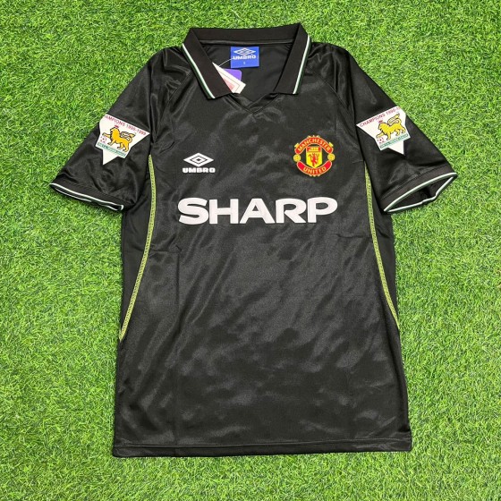David Beckham Manchester United 1998 1999 Black Retro Football Jersey