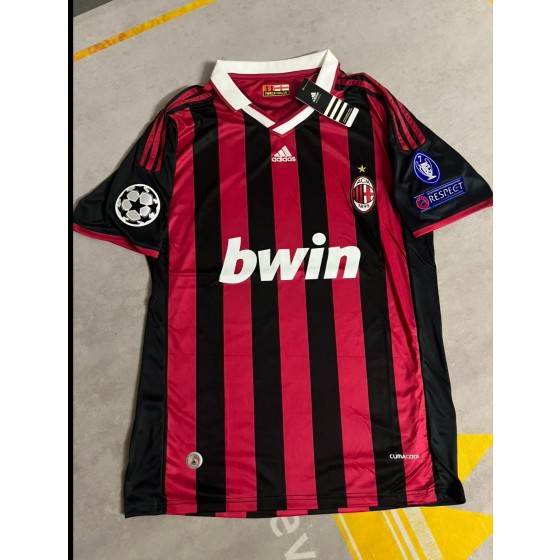 Andrea Pirlo - AC Milan 2009 2010 Red Black Kit Jersey Trikot Maillot Soccer Shirt