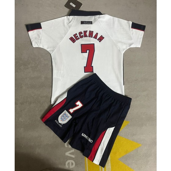 David Beckham England Retro Kids kit Kindertrikot maillot enfant kindertrui Soccer Shirt