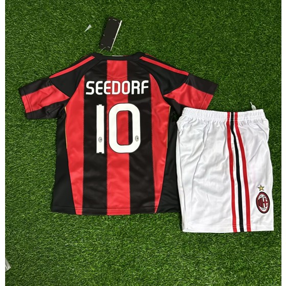 Clarence Seedorf #10 - Milan 2010 2011 Red Black Kit Jersey Trikot Maillot Shirt