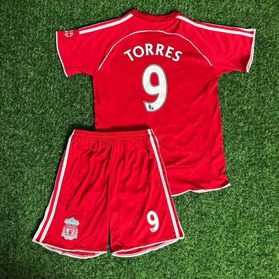 Fernando Torres 9 - Liverpool FC 200708 Kids Kit Jersey KinderTrikot Maillot Enfant Soccer Shirt