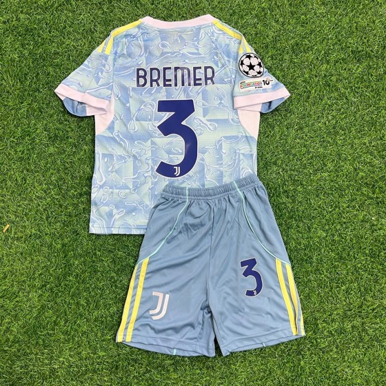 Gleison Bremer Juventus New Season 2026 Kids Jersey Trikot Maillot Soccer Shirt
