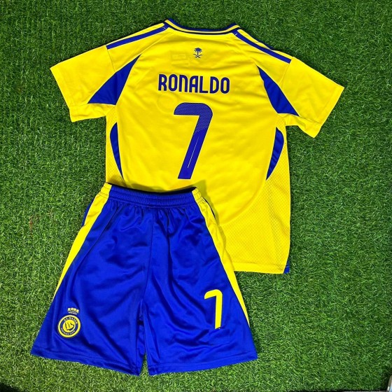 Cristiano Ronaldo #cr7 Al Nassr Kids Jersey Trikot Soccer Shirt