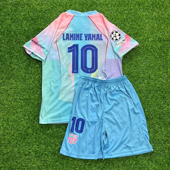 Lamine Yamal Barcelona Miami Sunset New Season 2026 Kids Jersey Kinder Trikot Maillot Soccer Shirt