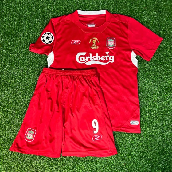 Djibril Cissé 9 – Liverpool 2005 Istanbul Champions League Final –  KinderTrikot  Maillot Enfant Personnalisable Soccer Shirt