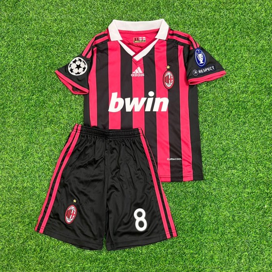 Gennaro Gattuso #8 - AC Milan 2009 2010 Kids Kit Jersey Kinder Trikot Maillot Enfant Soccer Shirt