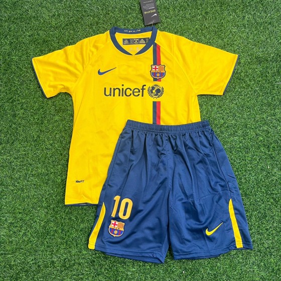 Lionel Messi – Barcelona 2008 2009 Retro Kit Jersey –  Trikot  Maillot Soccer Shirt