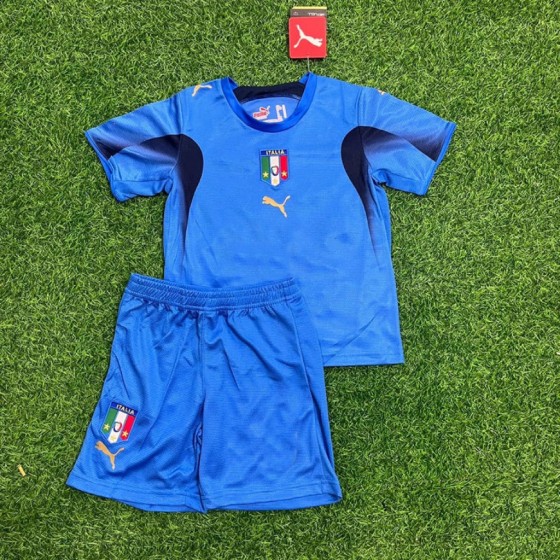 Marco Materazzi 23- Italy 2006 World Cup Final Retro Kids Jersey Maillot Kinder Trikot Maglia Soccer Shirt