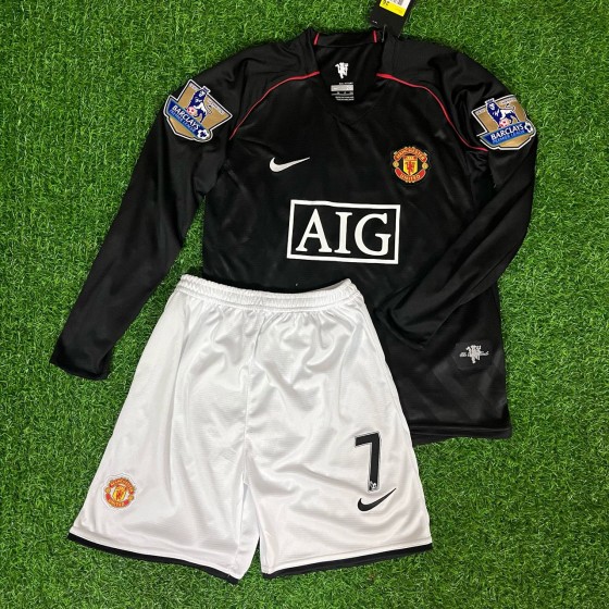Cristiano Ronaldo Manchester United 0708 Black Kids Kit Jersey for Children –  KinderTrikot  Maillot Enfant Soccer Shirt