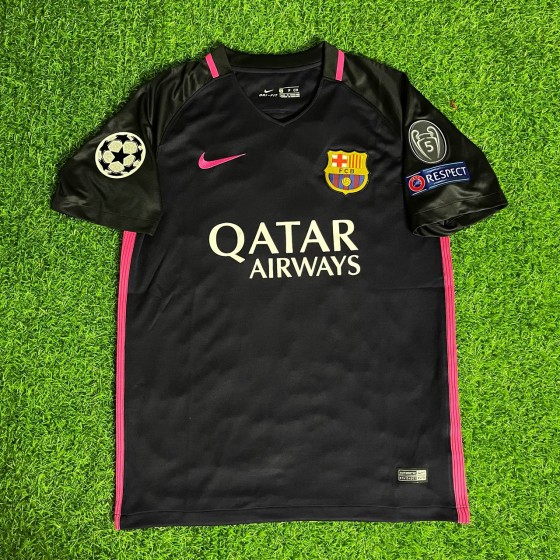 Neymar Jr Barcelona 201415 Retro Black Pink Jersey Maillot Trikot Maglia