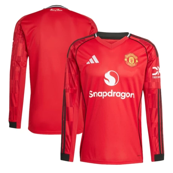 2025-26 - Long Sleeve Manchester United Home Fan Shirt